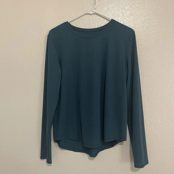 Lululemon High-Neck Running and Training Long Sleeve Shirt- green jasper - Picture 3 of 7